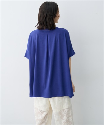 anyfee 【anyfee/大きいサイズ】着てサラ接触冷感バックタックフレアTシャツ/チュニック_subthumb_8