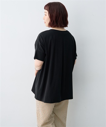 anyfee 【anyfee/大きいサイズ】着てサラ接触冷感バックタックフレアTシャツ/チュニック_subthumb_22