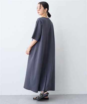 anyfee 【anyfee/大きいサイズ】着てサラなめらかポンチ素材Aラインワンピース《接触冷感・吸水速乾》_subthumb_7