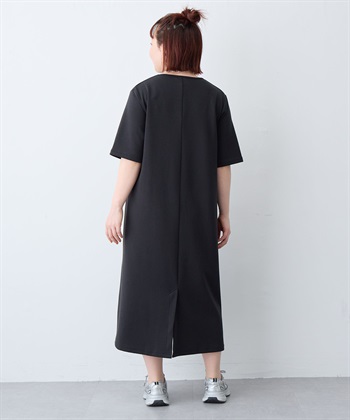 anyfee 【anyfee/大きいサイズ】着てサラなめらかポンチ素材Aラインワンピース《接触冷感・吸水速乾》_subthumb_14