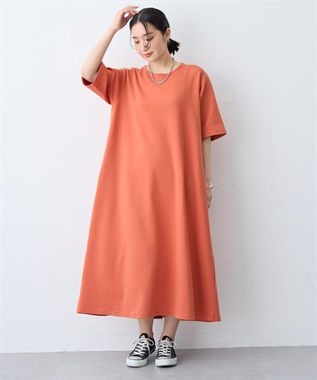 anyfee 【anyfee/大きいサイズ】着てサラなめらかポンチ素材Aラインワンピース《接触冷感・吸水速乾》_subthumb_16