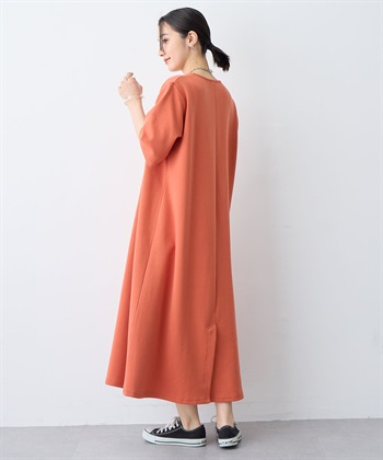 anyfee 【anyfee/大きいサイズ】着てサラなめらかポンチ素材Aラインワンピース《接触冷感・吸水速乾》_subthumb_18