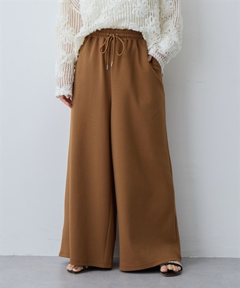 anyfee 【anyfee/大きいサイズ】着てサラなめらかポンチ素材イージーパンツ《接触冷感・吸水速乾》_subthumb_2