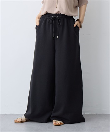 anyfee 【anyfee/大きいサイズ】着てサラなめらかポンチ素材イージーパンツ《接触冷感・吸水速乾》_subthumb_4