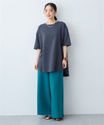 anyfee 【anyfee/大きいサイズ】着てサラなめらかポンチ素材イージーパンツ《接触冷感・吸水速乾》_subthumb_7