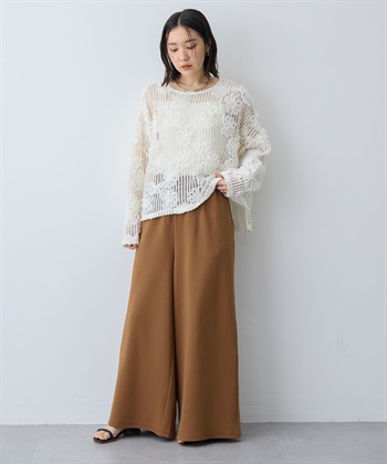 anyfee 【anyfee/大きいサイズ】着てサラなめらかポンチ素材イージーパンツ《接触冷感・吸水速乾》_subthumb_17