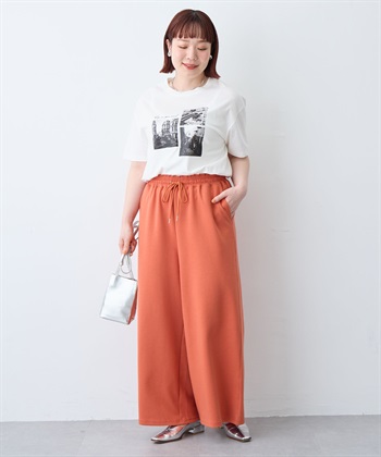 anyfee 【anyfee/大きいサイズ】着てサラなめらかポンチ素材イージーパンツ《接触冷感・吸水速乾》_subthumb_21