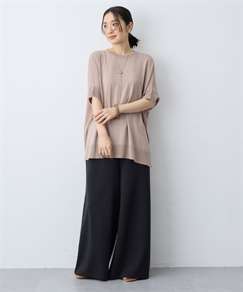 anyfee 【anyfee/大きいサイズ】着てサラなめらかポンチ素材イージーパンツ《接触冷感・吸水速乾》_subthumb_24