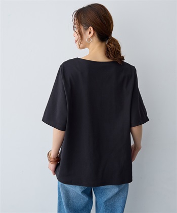 anyfee 【anyfee/大きいサイズ】着てサラ汗じみ防止クロスネックトップス/半袖Tシャツ《接触冷感・吸水速乾・UVカット》_subthumb_13