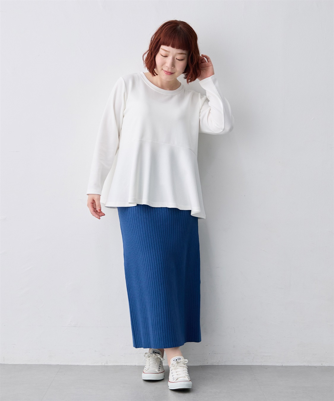 anyfee 【anyfee/大きいサイズ】着てサラ長袖ペプラムプルオーバー_sub_23