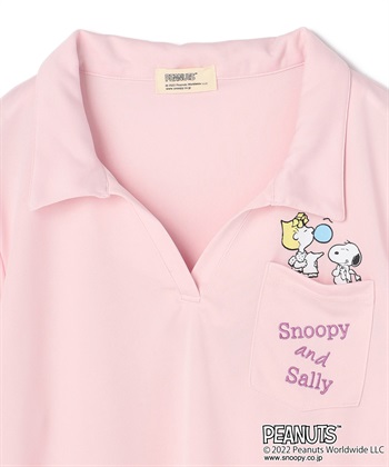推部屋plus 【ピーナッツ/PEANUTS】スヌーピーとサリー　ポリメッシュTシャツ_subthumb_3