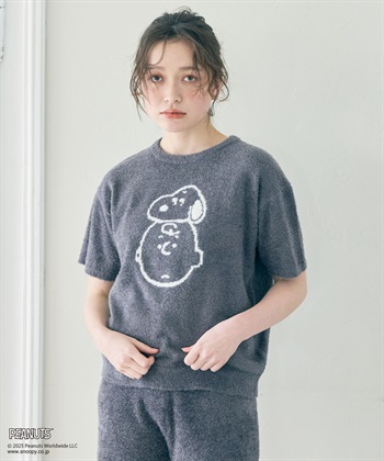 Life Style by cross marche 【PEANUTS/ピーナッツ】SNOOPY/スヌーピーもこもこルームウェア半袖トップス（上下別売り）_subthumb_3