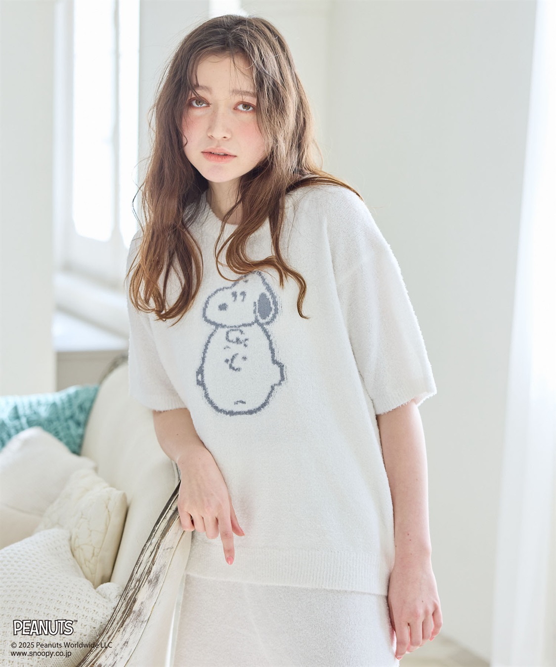 chara station 【PEANUTS/ピーナッツ】SNOOPY/スヌーピーもこもこルームウェア半袖トップス（上下別売り）_sub_6