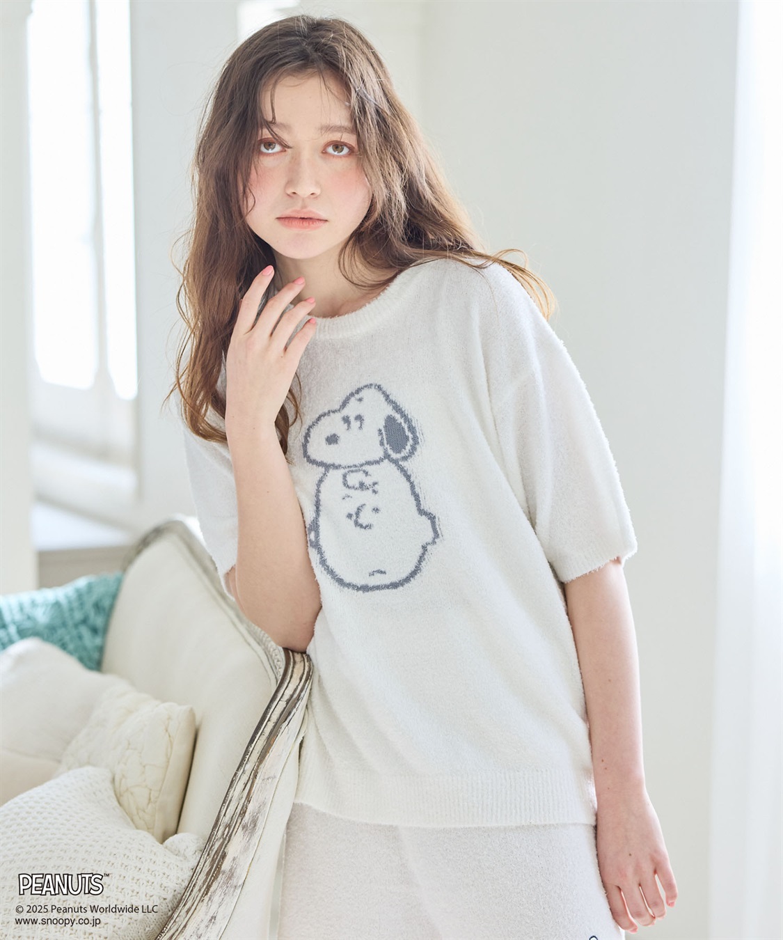 chara station 【PEANUTS/ピーナッツ】SNOOPY/スヌーピーもこもこルームウェア半袖トップス（上下別売り）_sub_7