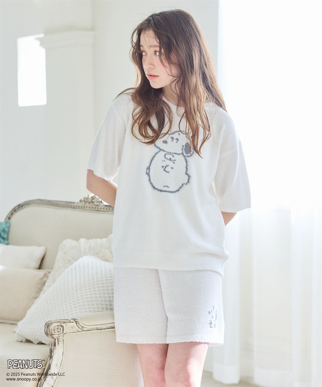 chara station 【PEANUTS/ピーナッツ】SNOOPY/スヌーピーもこもこルームウェア半袖トップス（上下別売り）_sub_9