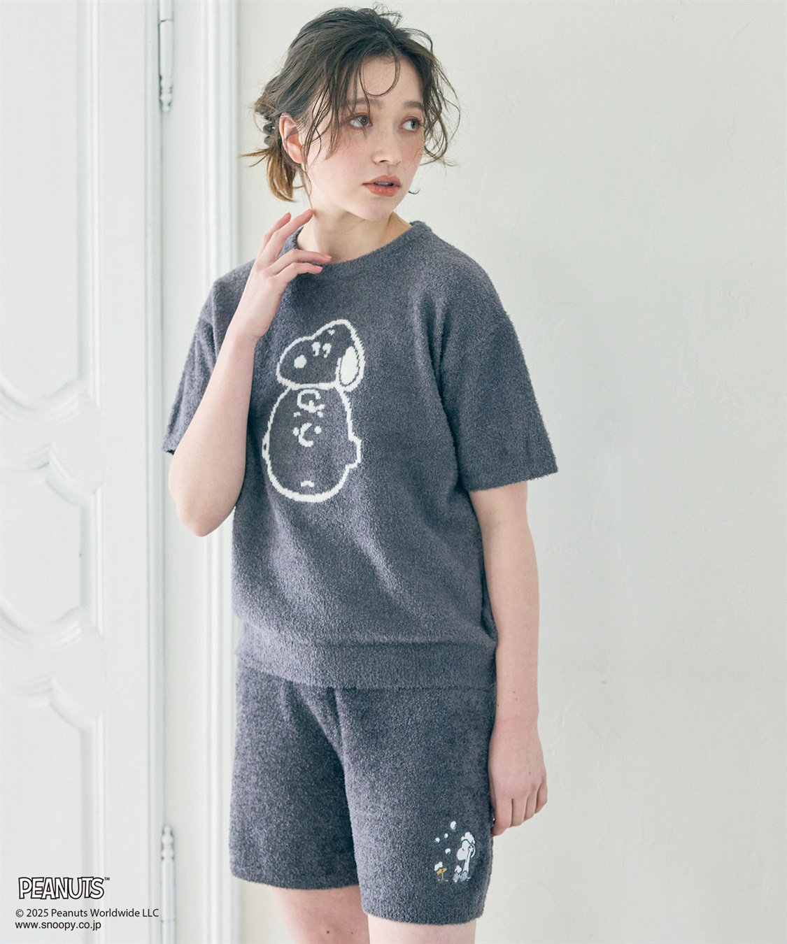 chara station 【PEANUTS/ピーナッツ】SNOOPY/スヌーピーもこもこルームウェア半袖トップス（上下別売り）_sub_15