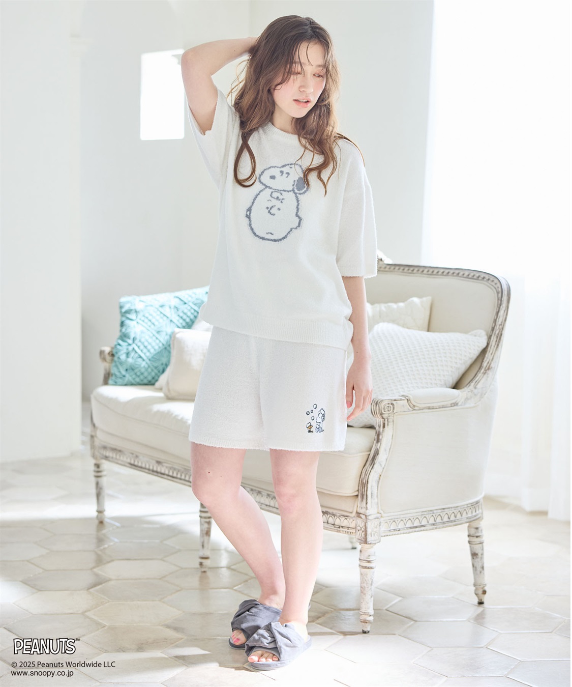 chara station 【PEANUTS/ピーナッツ】SNOOPY/スヌーピーもこもこルームウェア半袖トップス（上下別売り）_sub_21