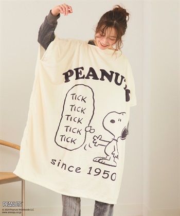 Life Style by cross marche 【PEANUTS/ピーナッツ】BIGスヌーピー柄あったかウェア_subthumb_3
