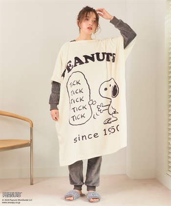 Life Style by cross marche 【PEANUTS/ピーナッツ】BIGスヌーピー柄あったかウェア_subthumb_4