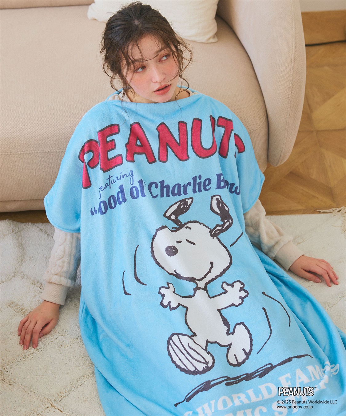 chara station 【PEANUTS/ピーナッツ】ノリノリSNOOPY/スヌーピーあったか着るフリースウェア_sub_9