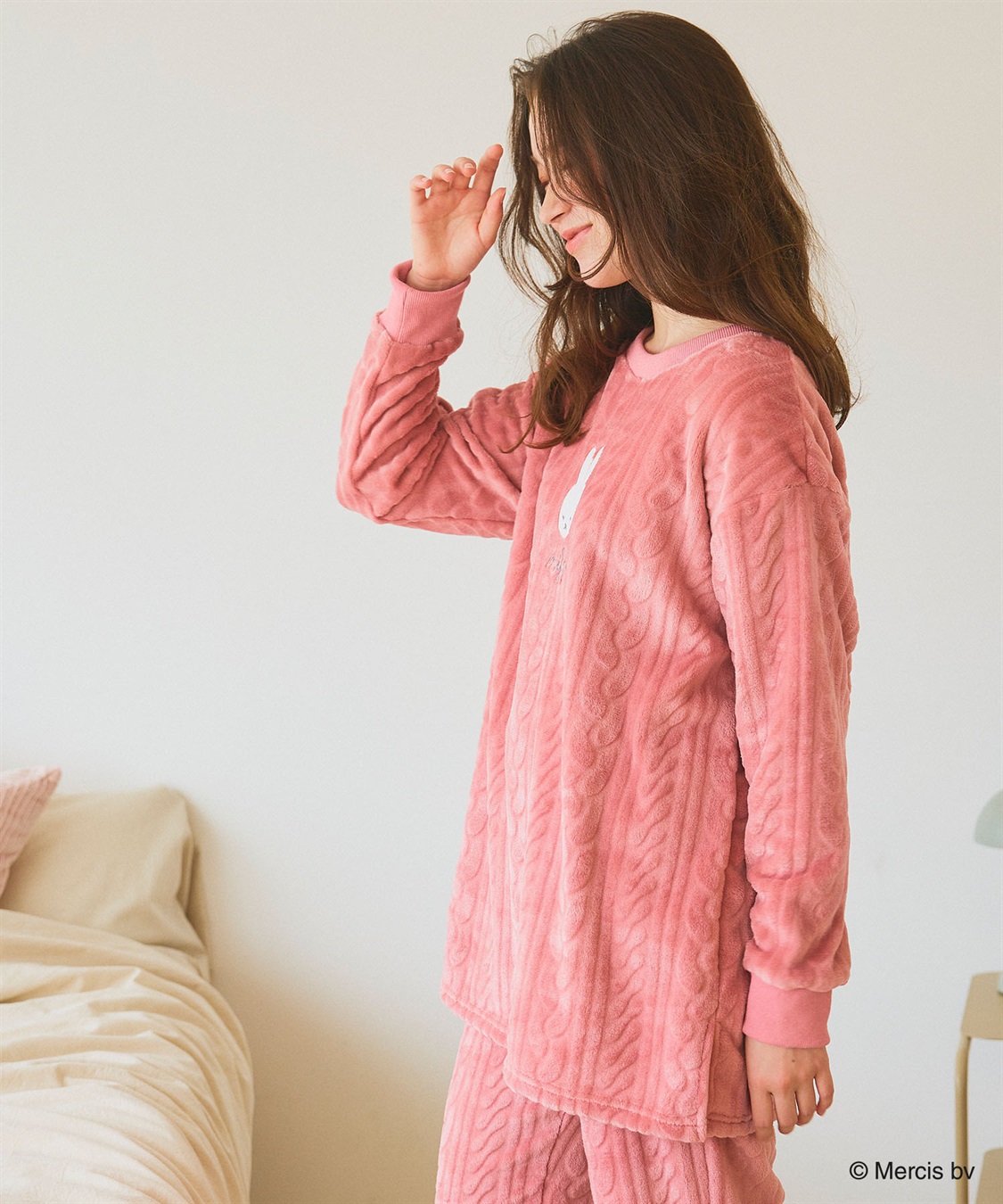 chara station 【miffy/ミッフィー】刺繍ケーブルフリース長袖トップス/ルームウェア（上下別売り）_sub_6