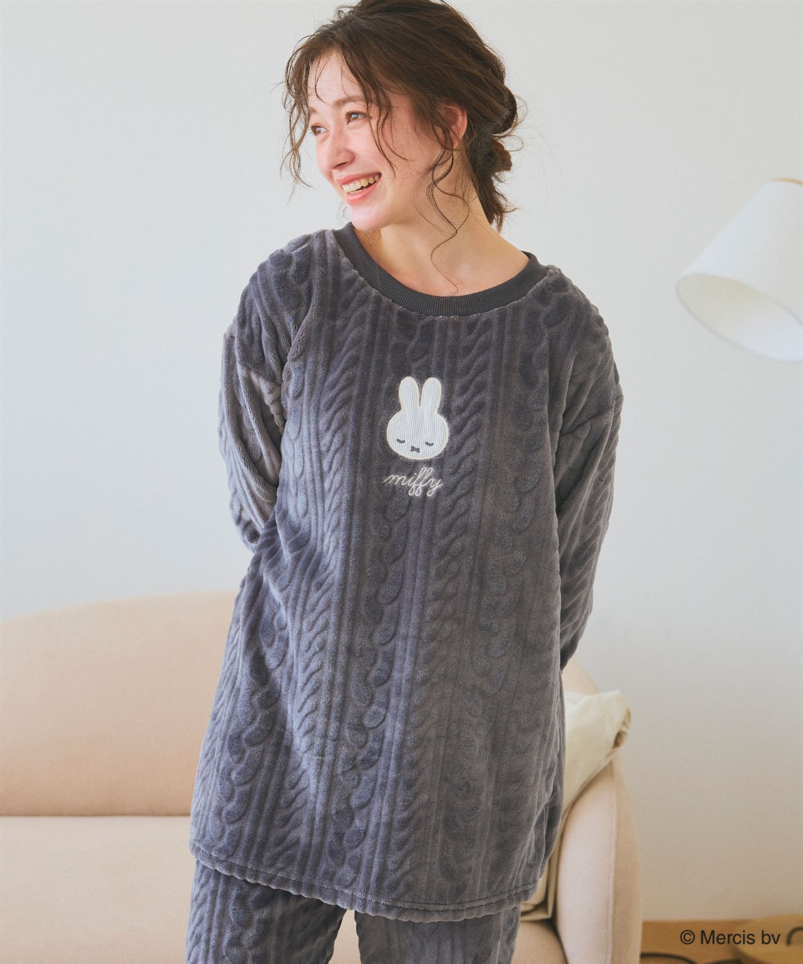 chara station 【miffy/ミッフィー】刺繍ケーブルフリース長袖トップス/ルームウェア（上下別売り）_sub_24