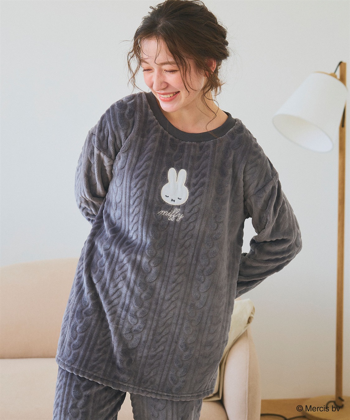 chara station 【miffy/ミッフィー】刺繍ケーブルフリース長袖トップス/ルームウェア（上下別売り）_sub_25