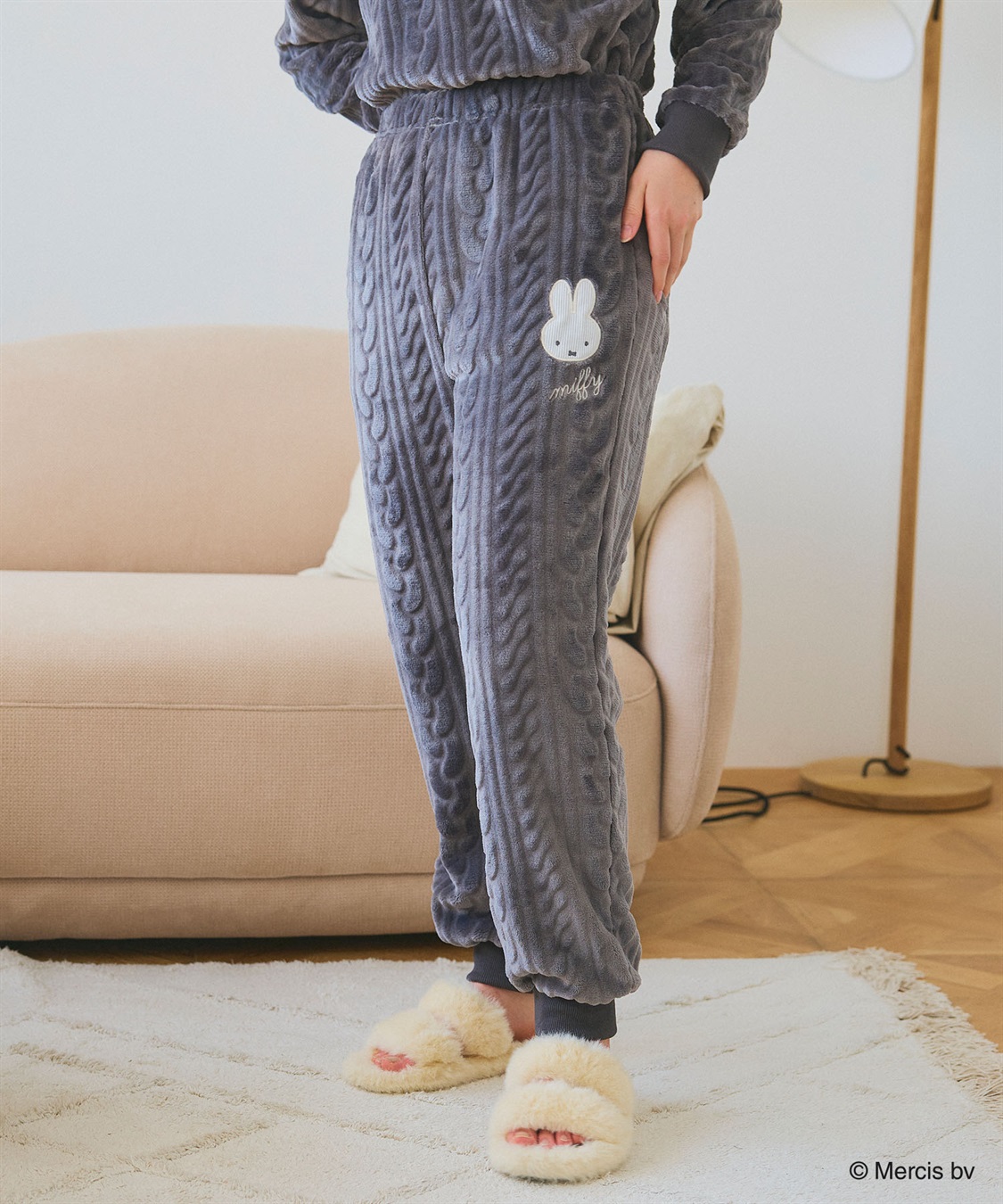 Life Style by cross marche 【miffy/ミッフィー】刺繍ケーブルフリースロングパンツ/ルームウェア_sub_3