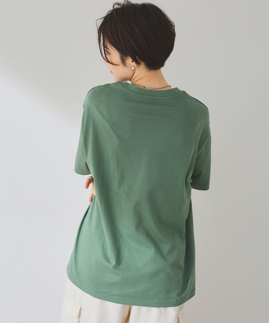 Life Style by cross marche 【PEANUTS/ピーナッツ】SNOOPY/スヌーピー＆チャーリーブラウンフロッキープリント半袖Tシャツ_sub_4