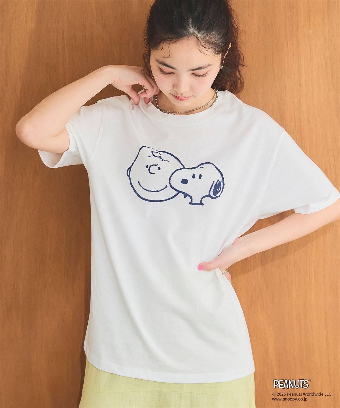 Life Style by cross marche 【PEANUTS/ピーナッツ】SNOOPY/スヌーピー＆チャーリーブラウンフロッキープリント半袖Tシャツ_sub_10