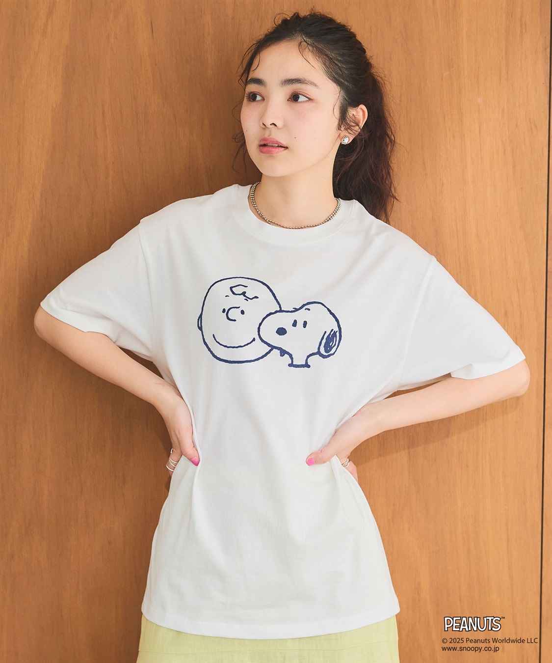 Life Style by cross marche 【PEANUTS/ピーナッツ】SNOOPY/スヌーピー＆チャーリーブラウンフロッキープリント半袖Tシャツ_sub_11