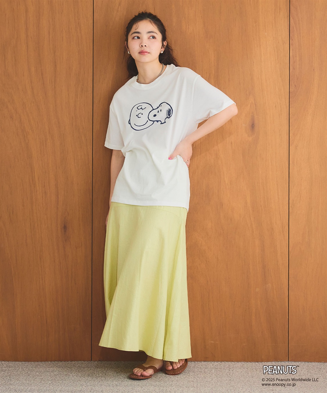 Life Style by cross marche 【PEANUTS/ピーナッツ】SNOOPY/スヌーピー＆チャーリーブラウンフロッキープリント半袖Tシャツ_sub_13