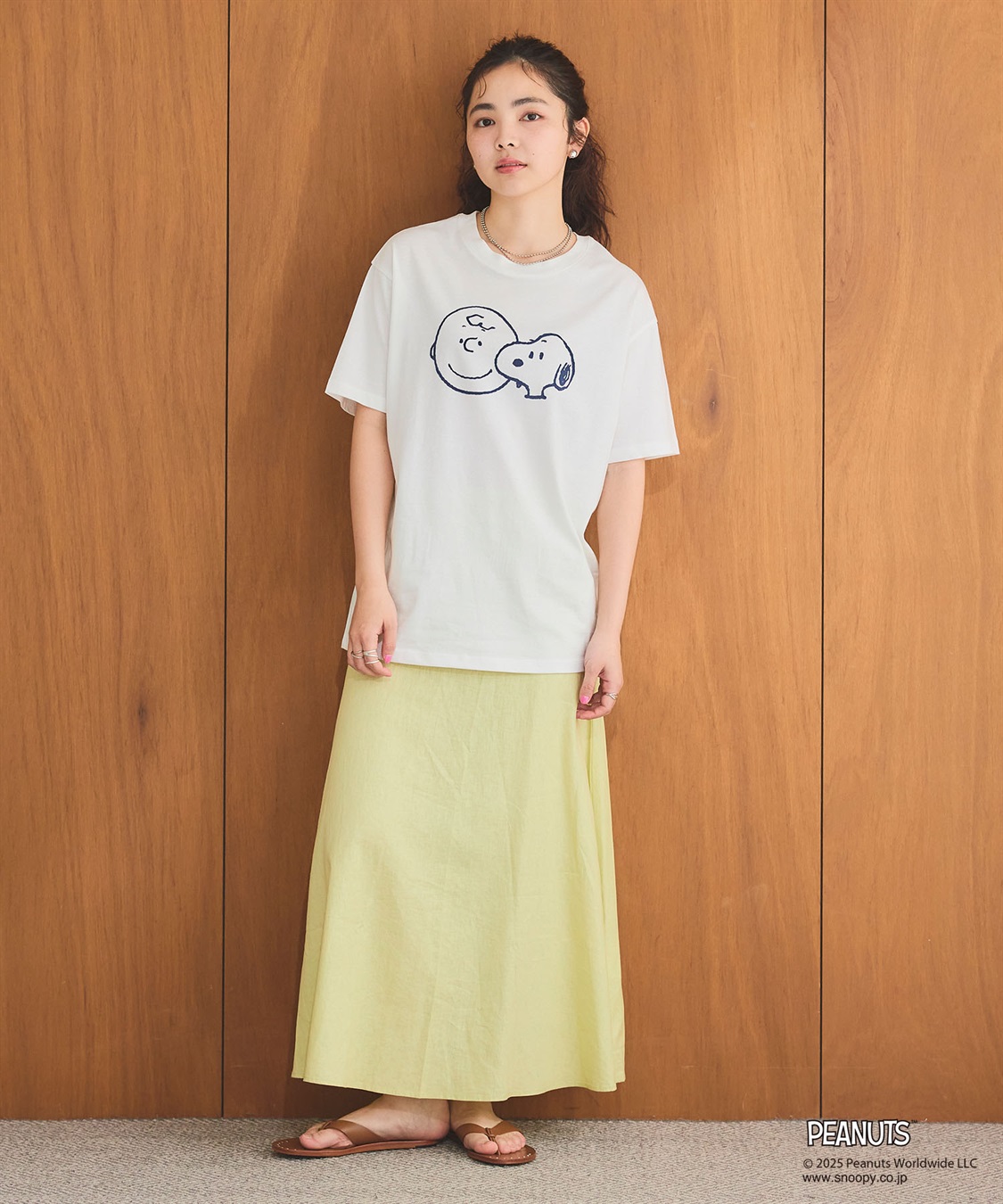 Life Style by cross marche 【PEANUTS/ピーナッツ】SNOOPY/スヌーピー＆チャーリーブラウンフロッキープリント半袖Tシャツ_sub_14
