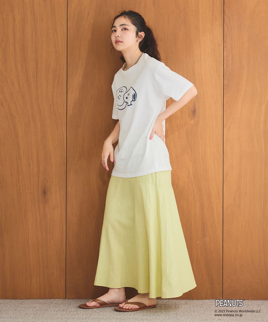 Life Style by cross marche 【PEANUTS/ピーナッツ】SNOOPY/スヌーピー＆チャーリーブラウンフロッキープリント半袖Tシャツ_sub_15