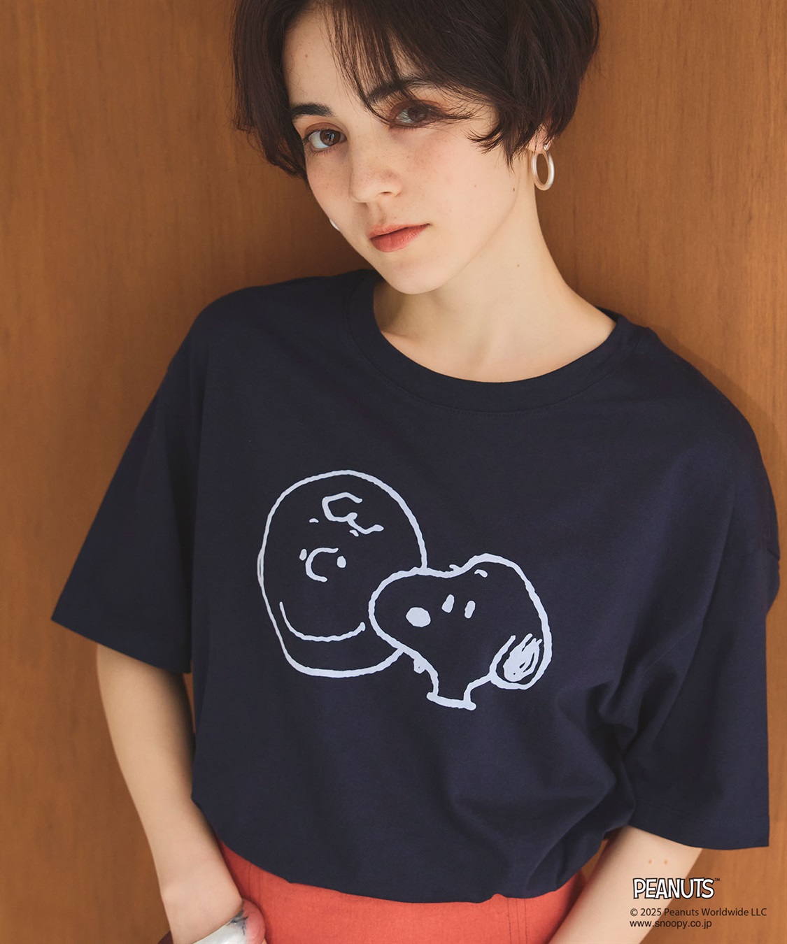 Life Style by cross marche 【PEANUTS/ピーナッツ】SNOOPY/スヌーピー＆チャーリーブラウンフロッキープリント半袖Tシャツ_sub_17