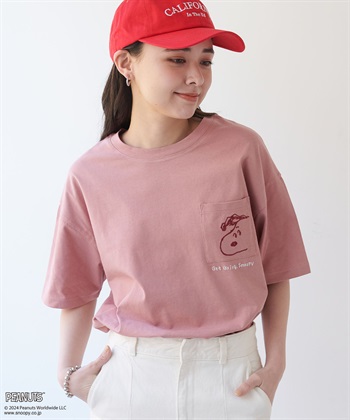 Life Style by cross marche 【週末限定SALE】【PEANUTS/ピーナッツ】SNOOPYポケット付きTシャツ《大きいサイズ有》_subthumb_8