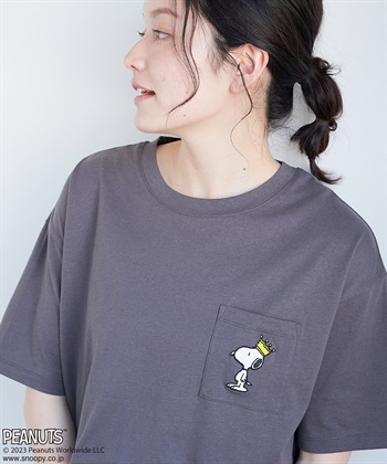 Life Style by cross marche 【PEANUTS/ピーナッツ】SNOOPYポケット付きTシャツ《大きいサイズ有》_subthumb_17