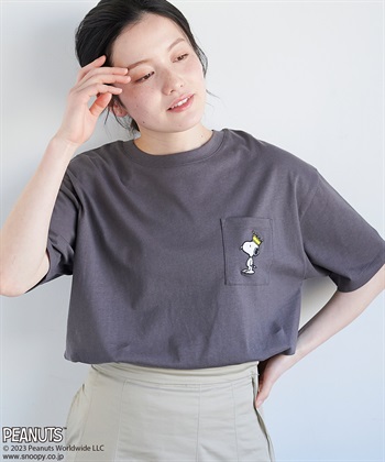 推部屋plus 【PEANUTS/ピーナッツ】SNOOPYポケット付きTシャツ_subthumb_19