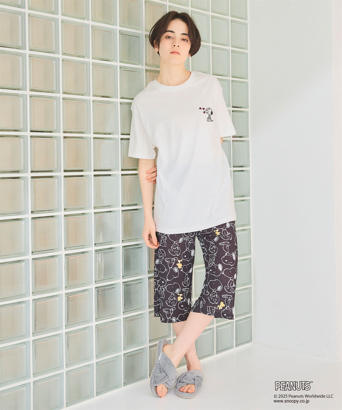 Life Style by cross marche 【ピーナッツ/PEANUTS】ひんやり総柄ハーフパンツ《大きいサイズ有》_sub_2