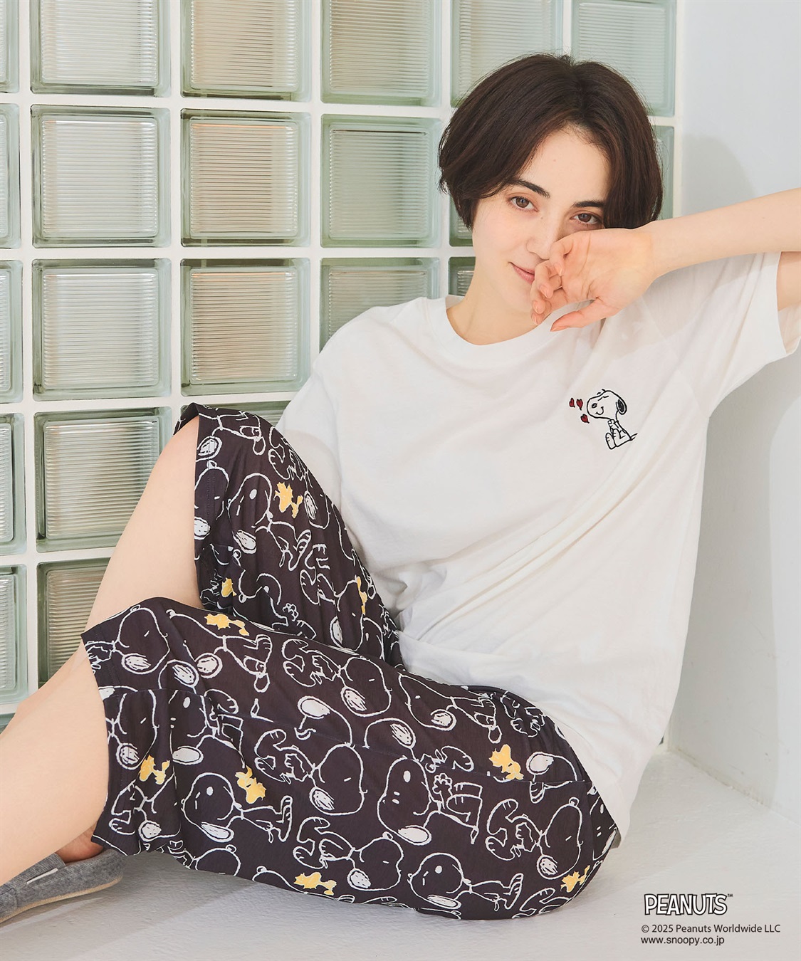 Life Style by cross marche 【ピーナッツ/PEANUTS】ひんやり総柄ハーフパンツ《大きいサイズ有》_sub_4