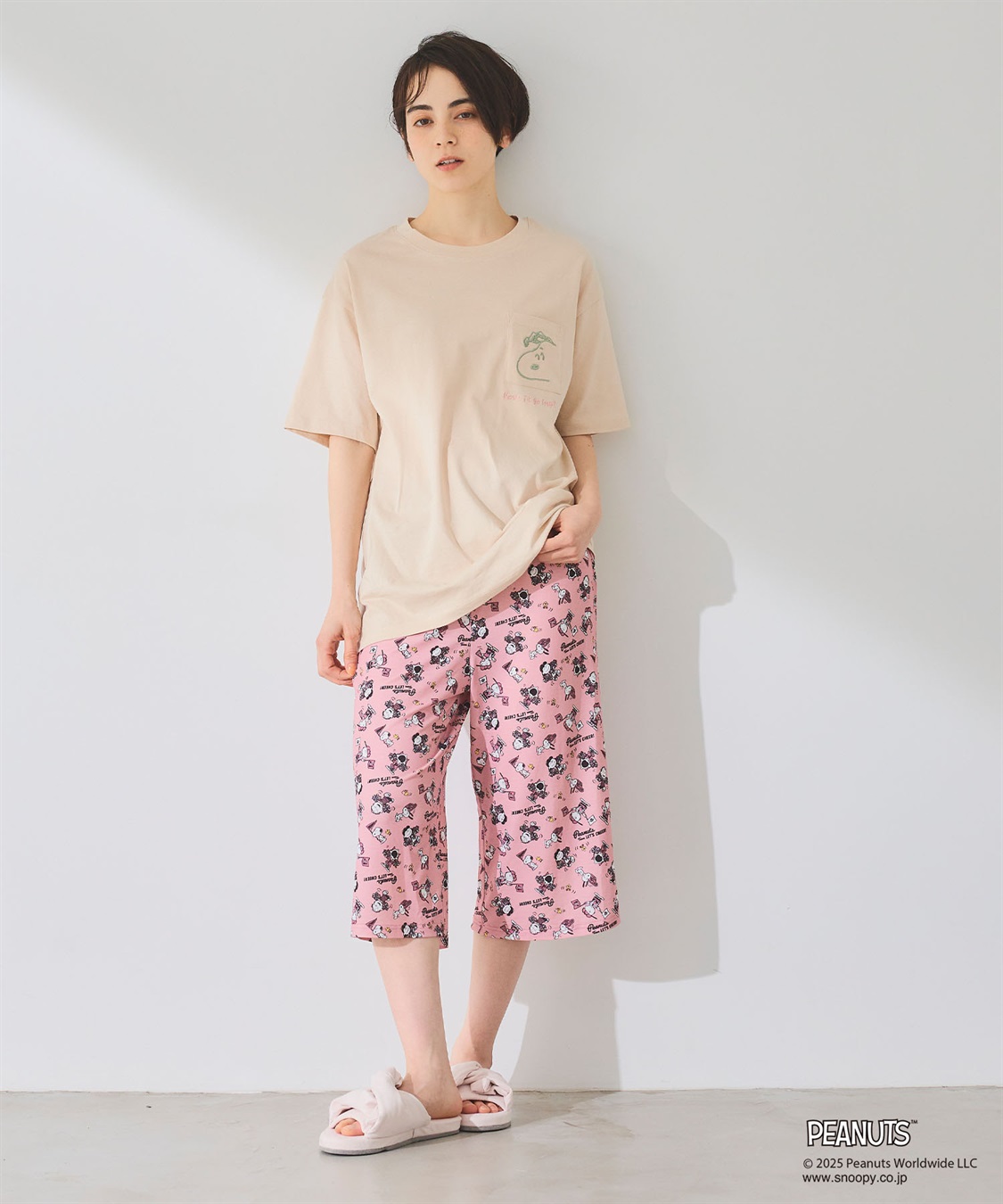 Life Style by cross marche 【ピーナッツ/PEANUTS】ひんやり総柄ハーフパンツ《大きいサイズ有》_sub_8