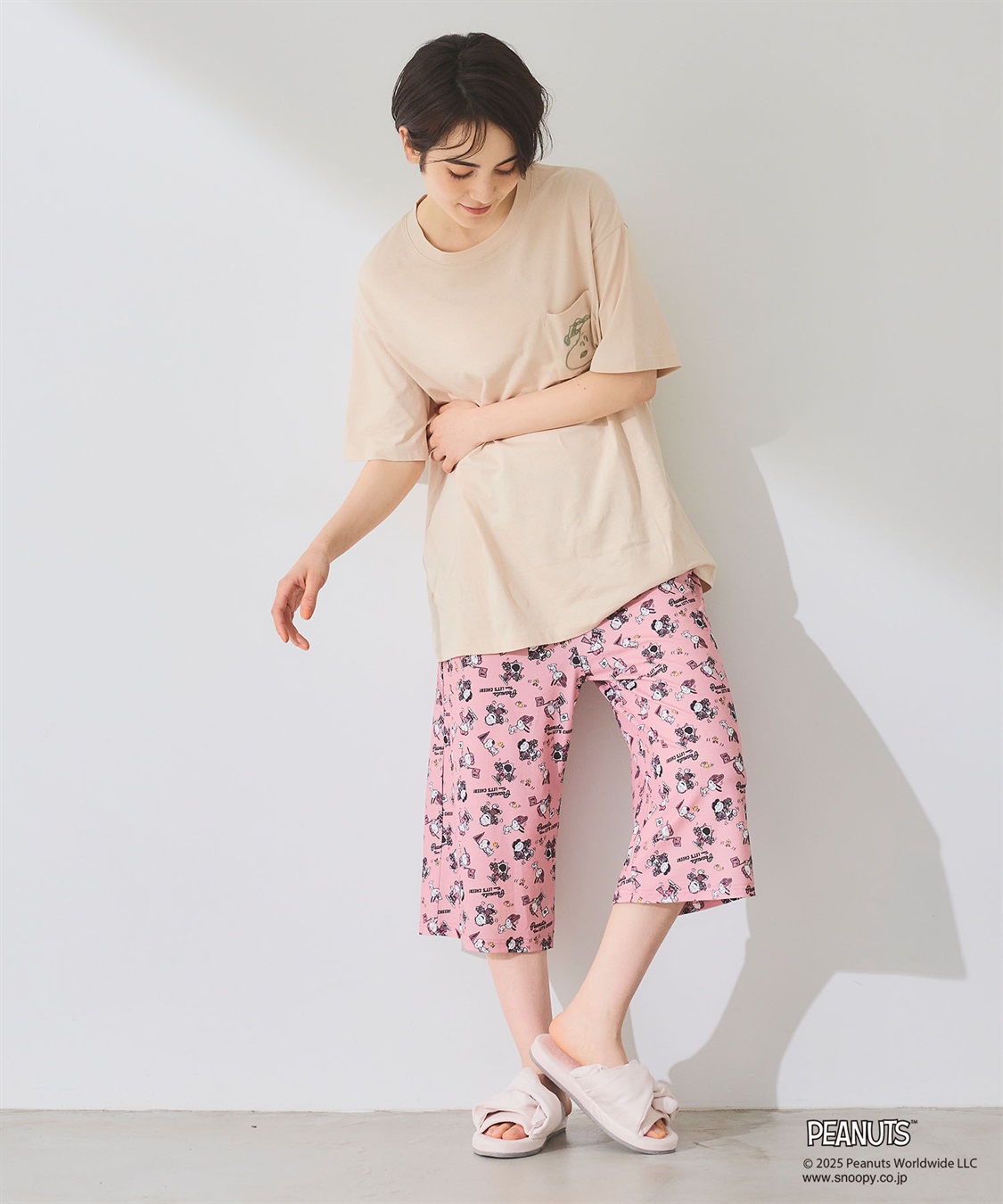 Life Style by cross marche 【ピーナッツ/PEANUTS】ひんやり総柄ハーフパンツ《大きいサイズ有》_sub_9