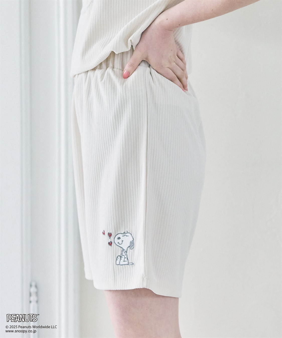 chara station 【PEANUTS/ピーナッツ】SNOOPY/スヌーピーパイルリブルームウェアハーフパンツ（上下別売り）_sub_14