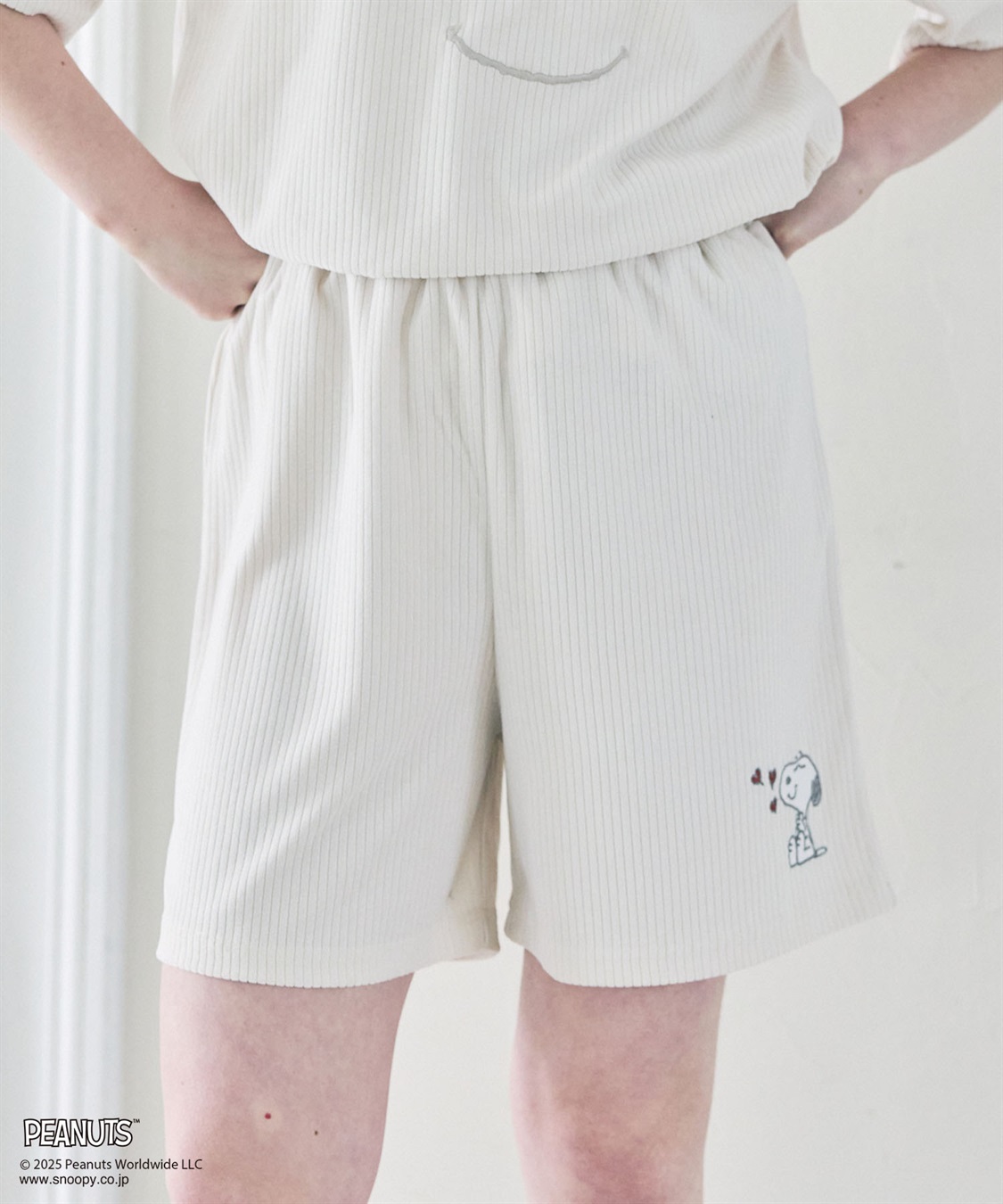 chara station 【PEANUTS/ピーナッツ】SNOOPY/スヌーピーパイルリブルームウェアハーフパンツ（上下別売り）_sub_15