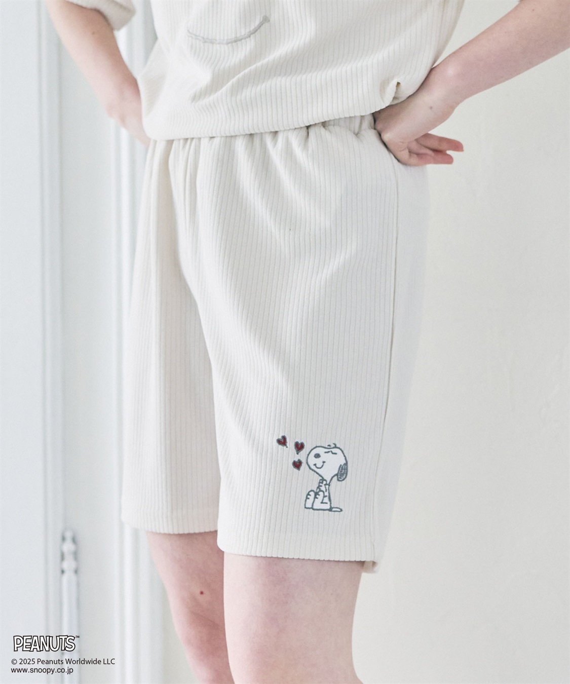 chara station 【PEANUTS/ピーナッツ】SNOOPY/スヌーピーパイルリブルームウェアハーフパンツ（上下別売り）_sub_16
