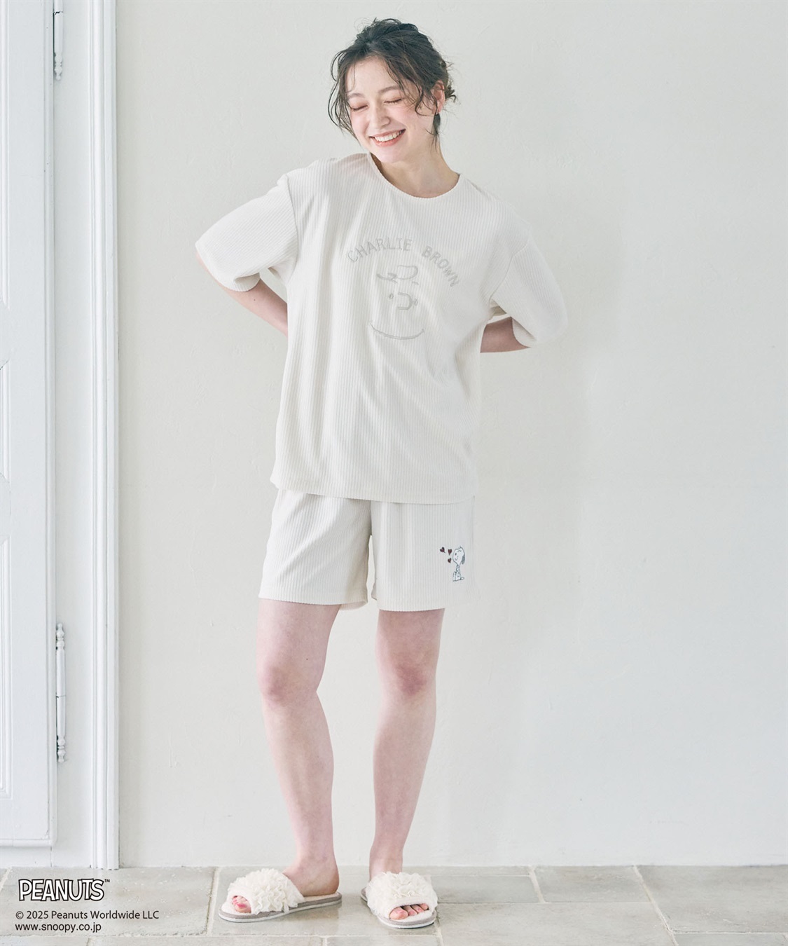 chara station 【PEANUTS/ピーナッツ】SNOOPY/スヌーピーパイルリブルームウェアハーフパンツ（上下別売り）_sub_19