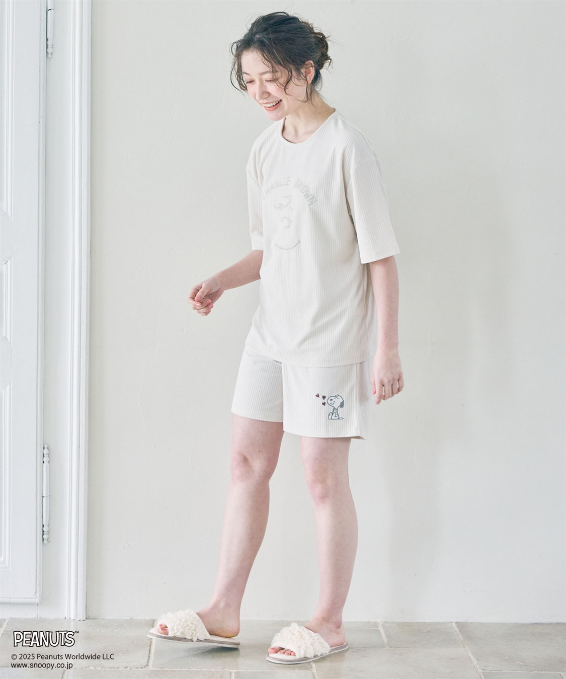 chara station 【PEANUTS/ピーナッツ】SNOOPY/スヌーピーパイルリブルームウェアハーフパンツ（上下別売り）_sub_22