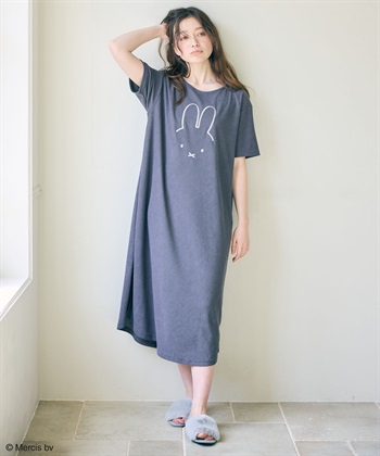 Life Style by cross marche 【週末限定SALE】【ミッフィー/miffy】パイルリブワンピース◆ルームウェア/ワンマイルウェアワンピース◆《大きいサイズ有》_subthumb_3