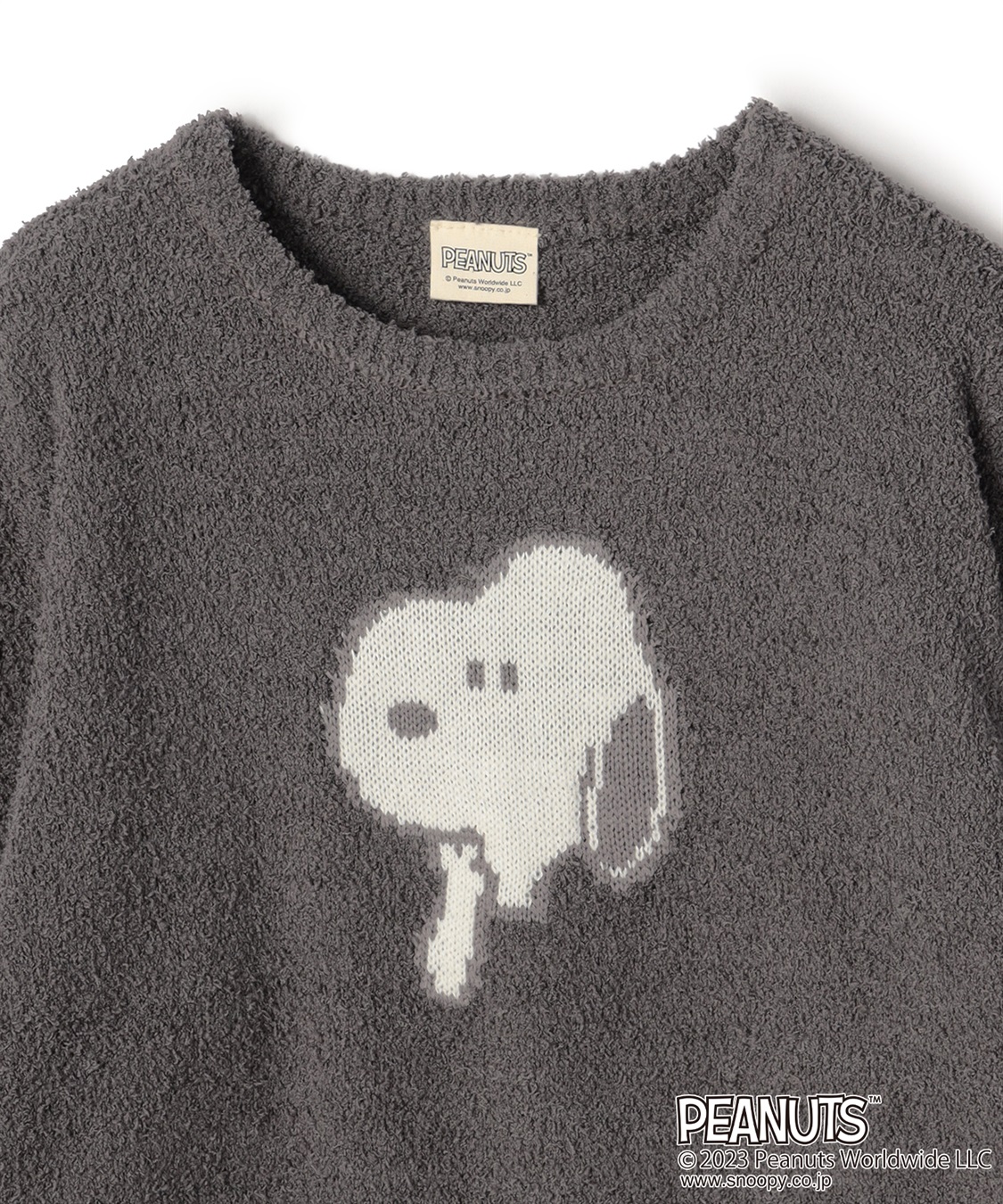 chara station 【ピーナッツ/PEANUTS】スヌーピーフェイスふわふわニットトップスルームウェア【パンツ別売り】_sub_17