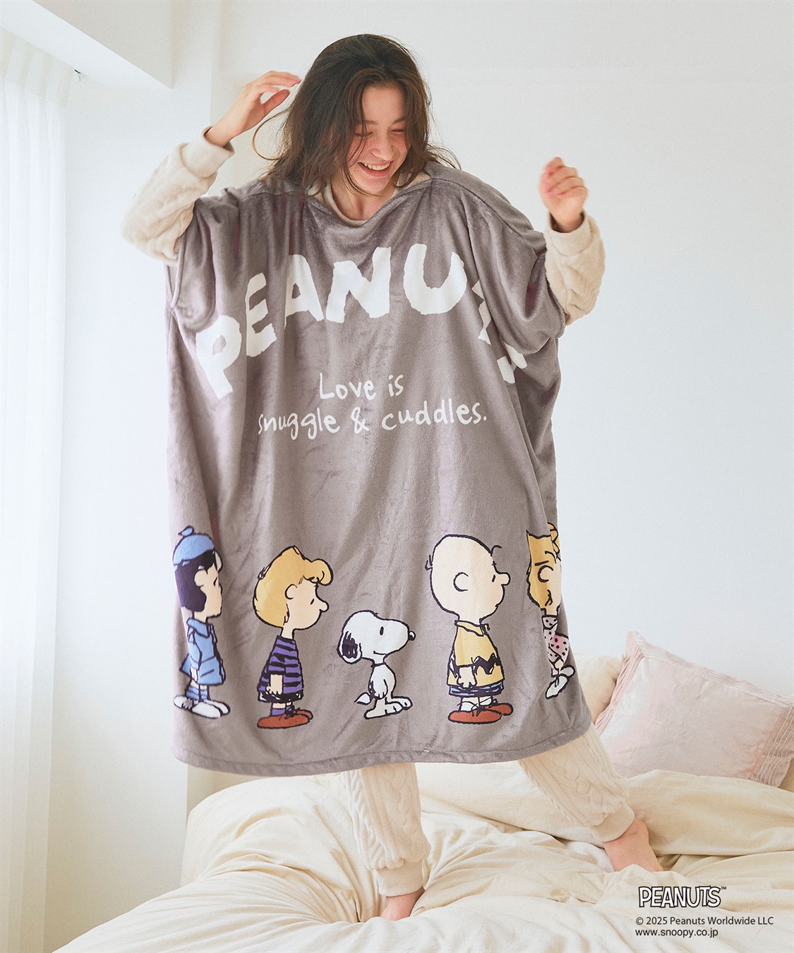 Life Style by cross marche 【PEANUTS/ピーナッツ】スヌーピーと仲間たち あったか着るフリースウェア_sub_4